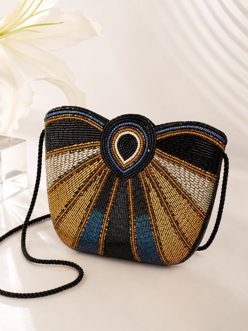 Vintage Hand Beaded Art Deco Evening Bag Museum Quality Rare - Picture 8 of 10